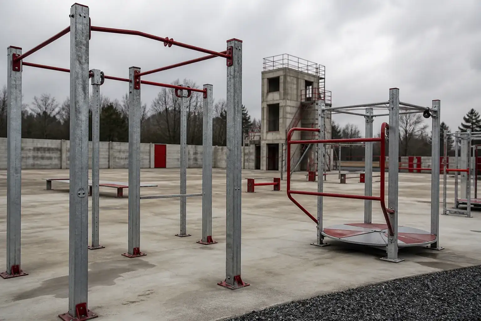 Fitness and vestibular training equipment — facility overview