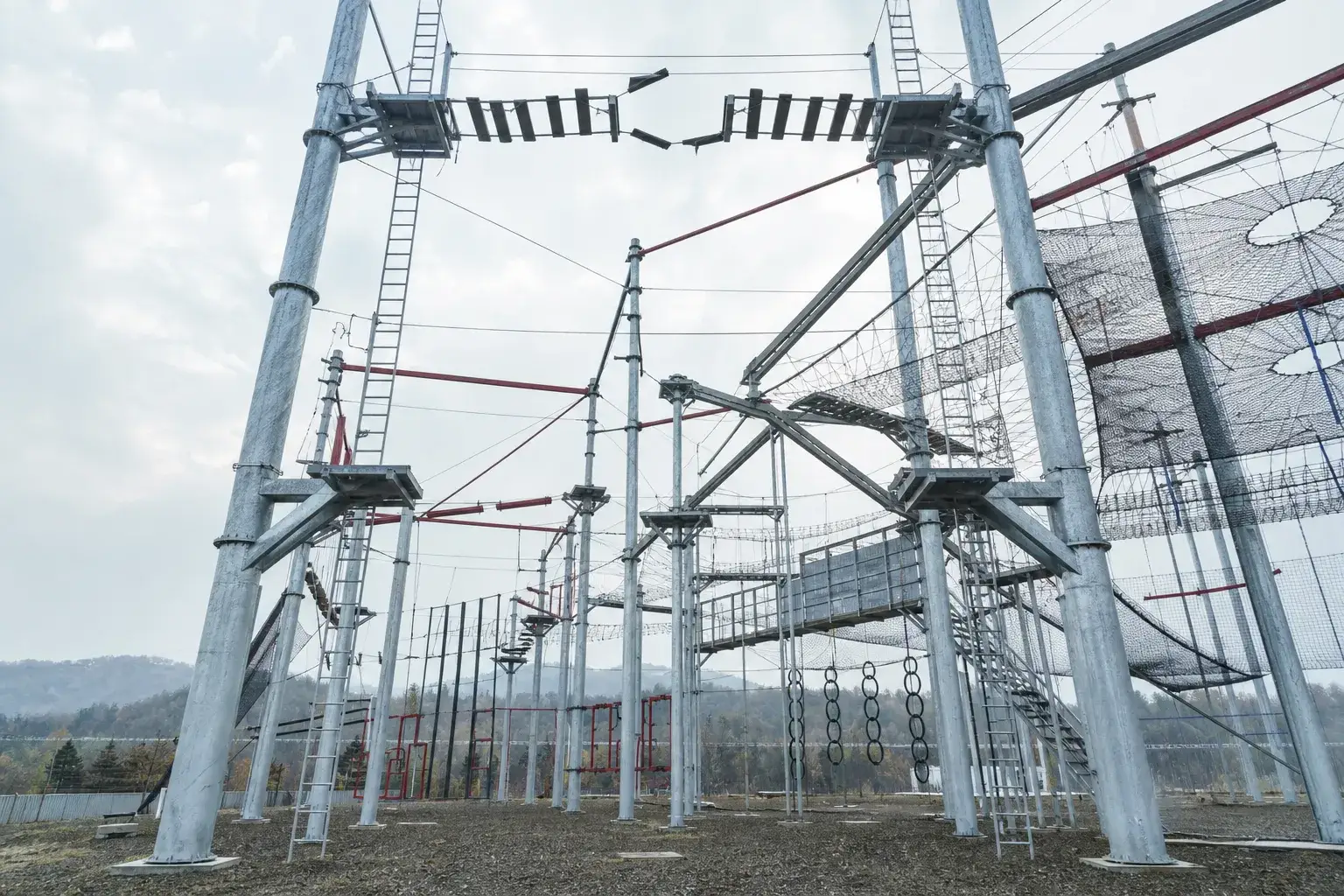 Psychological expansion training facility — high-altitude course panorama