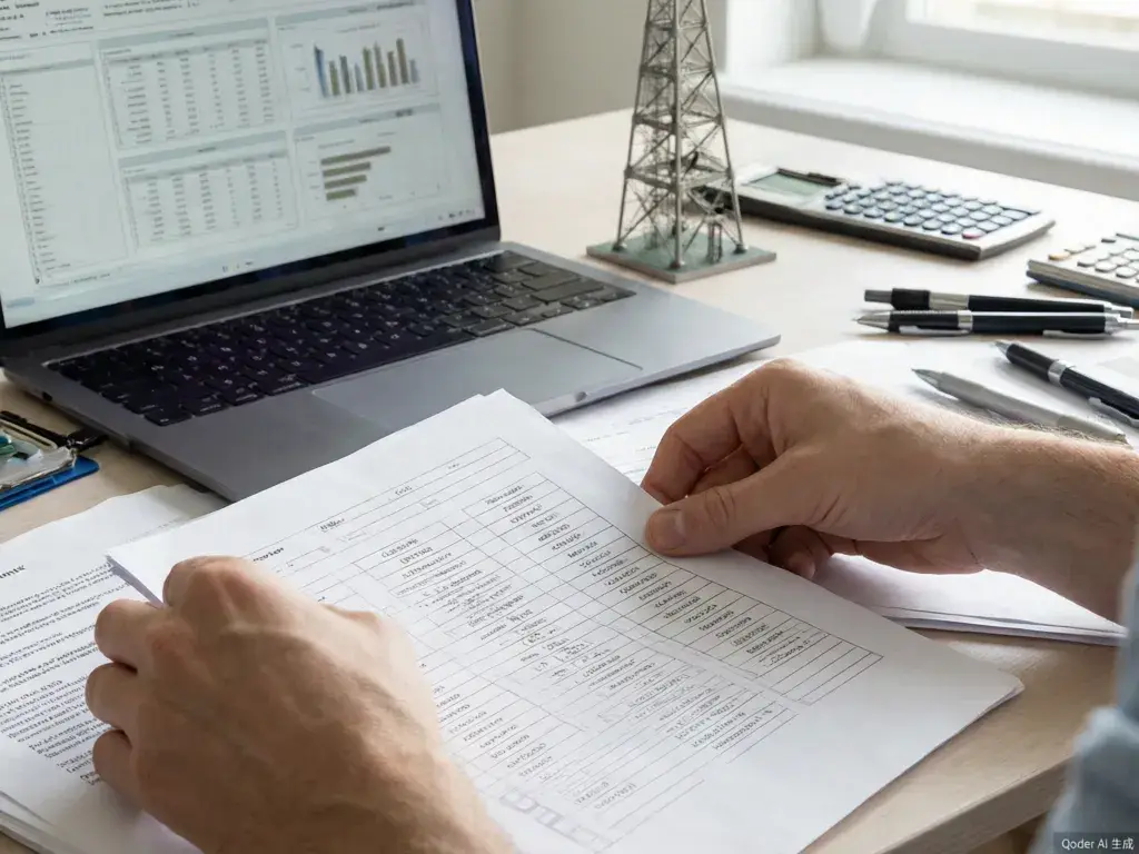 Reviewing procurement documents and project checklists