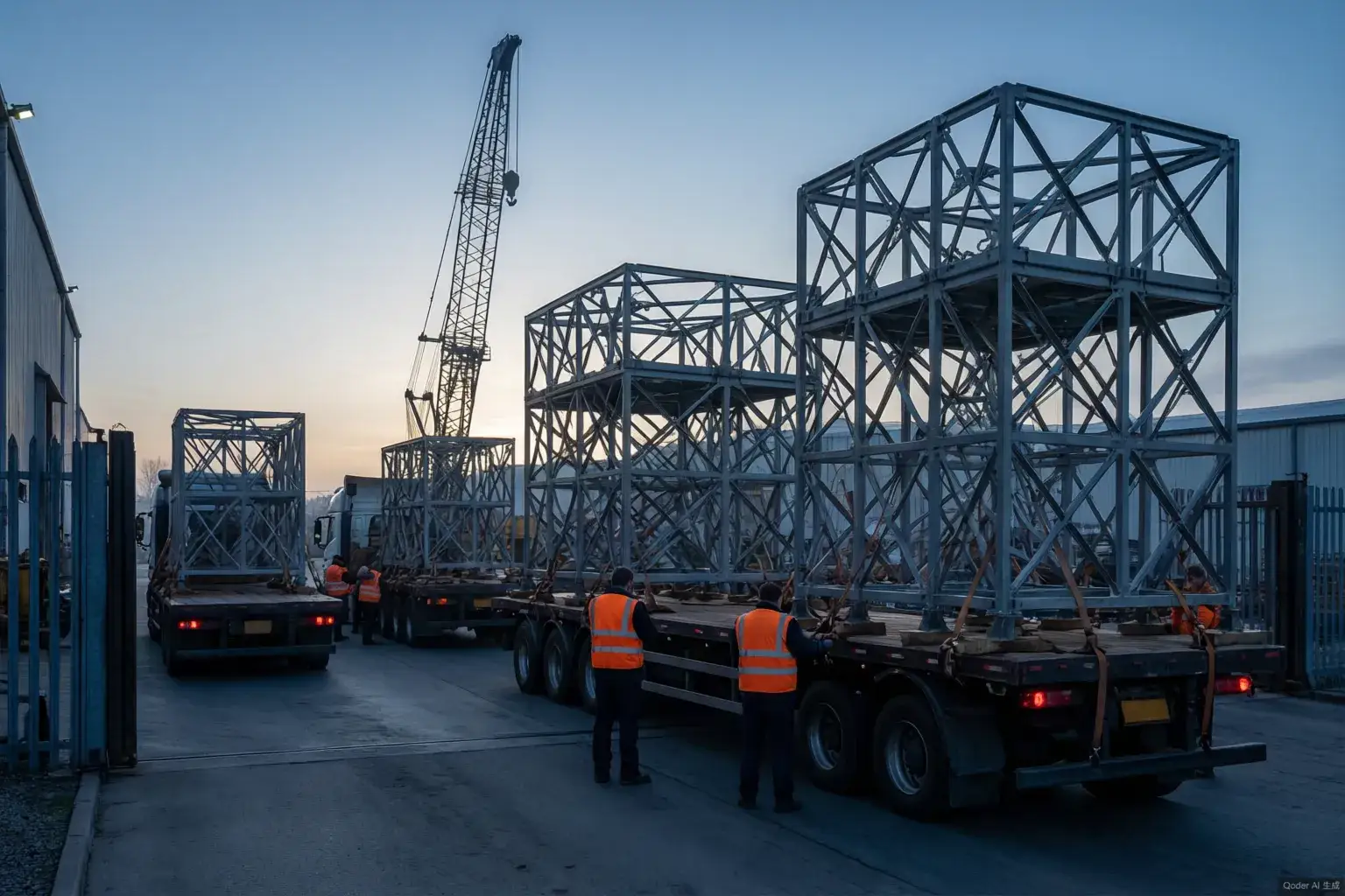 Milestone photo — training tower sections shipped for delivery